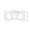 Dibujo oficial de la pastilla Pagid Racing 4917 (209,50 × 94 mm, 16 mm de grosor)