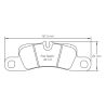 Dibujo oficial de la pastilla Pagid Racing 4918 (187,50 × 64 mm, 16,30 mm de grosor)