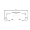 Dibujo oficial de la pastilla Pagid Racing 4922 (198 × 73 mm, 17,30 mm de grosor)
