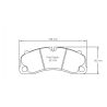 Dibujo oficial de la pastilla Pagid Racing 4924 (198 × 80 mm, 16,60 mm de grosor)