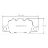 Dibujo oficial de la pastilla Pagid Racing 4925 (187,50 × 77 mm, 18 mm de grosor)