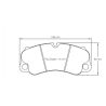 Dibujo oficial de la pastilla Pagid Racing 4927 (198 × 88 mm, 18,50 mm de grosor)