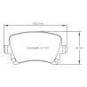 Dibujo oficial de la pastilla Pagid Racing 8046 (105,50 × 56 mm, 17,20 mm de grosor)