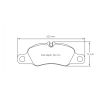 Dibujo oficial de la pastilla Pagid Racing 8074 (200 × 74 mm, 18,50 mm de grosor)