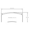 Dibujo oficial de la pastilla Pagid Racing 8312 (131,60 × 62 mm, 25 mm de grosor)