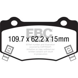Forma de la pastilla EBC DP3023 (referencia visual)