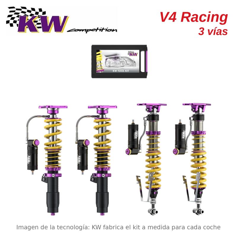 Suspensión KW Competition V4 Racing 3 vías Nissan 350Z Z33
