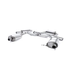 Escape cat-back resonado homologado ECE Milltek Sport Skoda Octavia vRS 2.0 TSI 220/230/245ps (13-19), con las colas de serie
