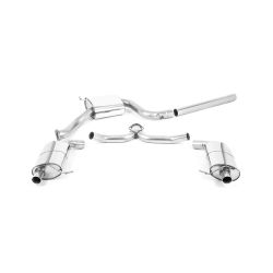 Escape cat-back resonado homologado ECE Milltek Sport Skoda Octavia vRS 2.0 TSI 245ps (con GPF) (19-20), con las colas de serie