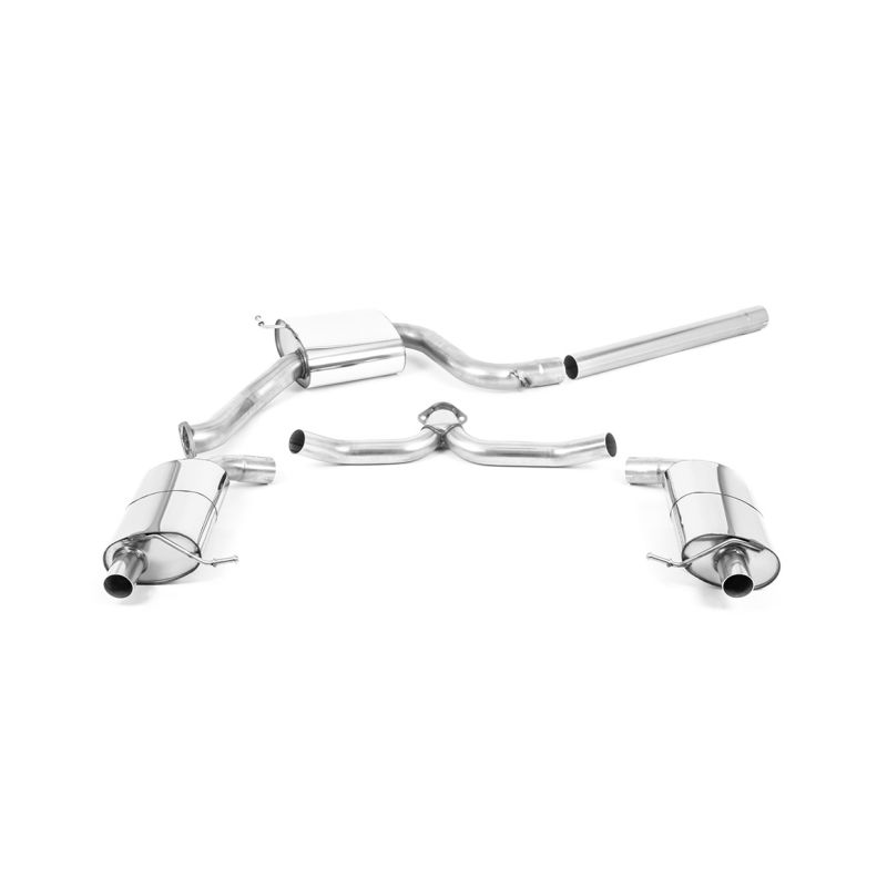Escape cat-back resonado homologado ECE Milltek Sport Skoda Octavia vRS 2.0 TSI 245ps (con GPF) (19-20), con las colas de serie
