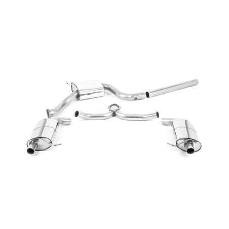 Escape cat-back resonado homologado ECE Milltek Sport Skoda Octavia vRS 2.0 TSI 245ps (con GPF) (19-20), con las colas de serie
