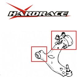 Silentblocks de goma reforzada del brazo inferior delantero Hardrace Ford Focus MK2