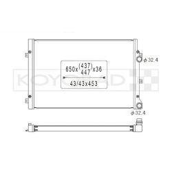 Radiador de aluminio Koyorad Audi A3 8P 2.0 TFSI