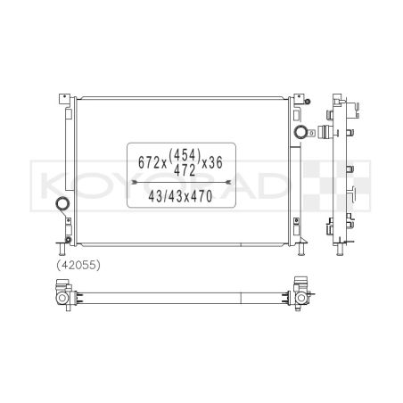 Radiador de aluminio Koyorad Ford Focus MK3 (incl. ST, no RS)