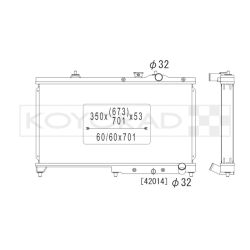 Radiador de aluminio Koyorad Honda Civic EG y EK
