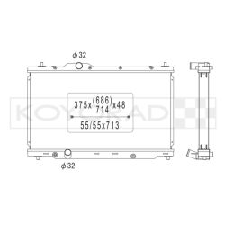 Radiador de aluminio Koyorad Honda Civic Type R FK8