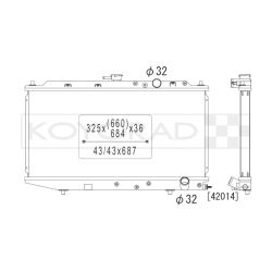 Radiador de aluminio Koyorad Honda Prelude BB5-BB9