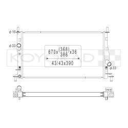 Radiador de aluminio Koyorad Mazda 3 BK (incl. MPS)
