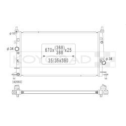 Radiador de aluminio Koyorad Mazda 3 BL (incl. MPS)