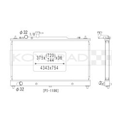 Radiador de aluminio Koyorad Mazda 6 MPS GG