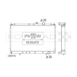 Radiador de aluminio Koyorad Mitsubishi Lancer Evo I, II y III