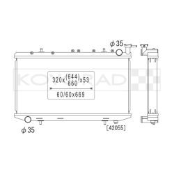 Radiador de aluminio Koyorad Nissan Sunny GTI-R