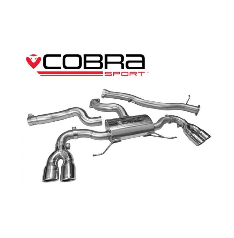 Audi S1 2.0 TFSI 4WD 2015-  Cobra Sport Cat Back Exhaust (Non-Resonated)