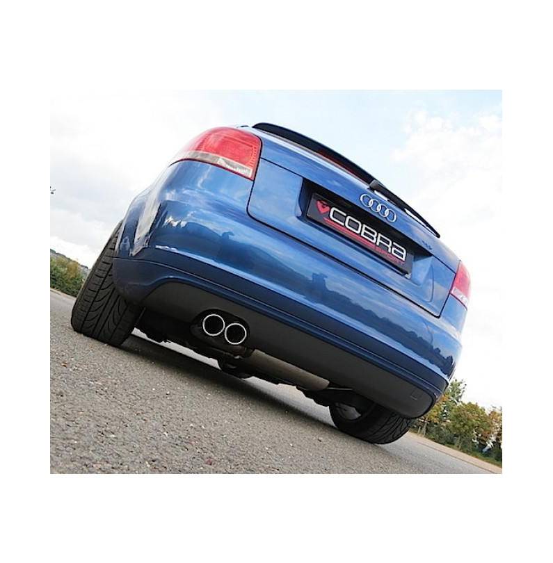 AUDI A3 (8P) 2.0 TDI 140PS 2WD (3 DOOR) 2004-12 Cobra Sport Single Twin Tailpipe Valance Cat Back Exhaust  (Non-DPF model only).