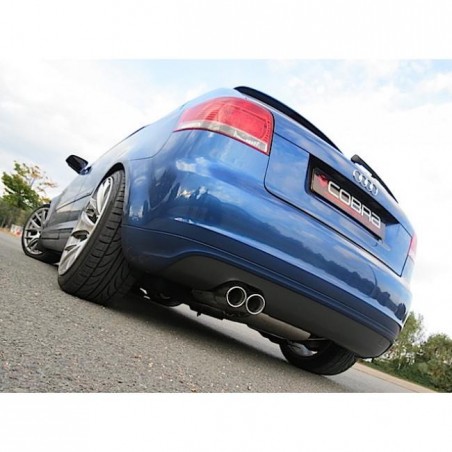 AUDI A3 (8P) 2.0 TDI 140PS 2WD (3 DOOR) 2004-12 Cobra Sport Single Twin Tailpipe Valance Cat Back Exhaust  (Non-DPF model only).