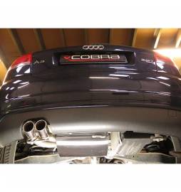 Audi A3 (8P) 2.0 TFSI Quattro (3 Door) 2004-12 Cobra Sport / Cat Back Exhaust (Non-Resonated)