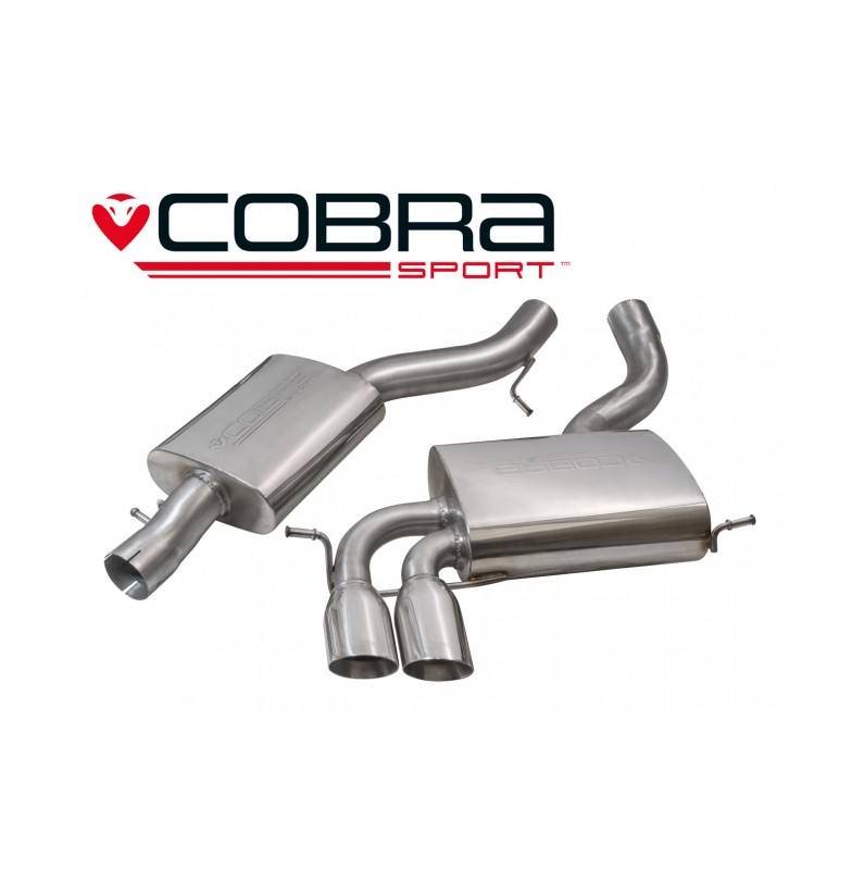 Audi A3 (8P) 2.0 TFSI Quattro (3 Door) 2004-12 Cobra Sport / Cat Back Exhaust (Resonated)