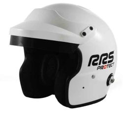 Casco jet RRS Protect FIA 8859-2024 / Snell SA2025 blanco con anclajes HANS