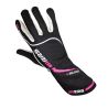Guantes ignífugos RRS Virage 3 negro con logo rosa FIA 8856-2018