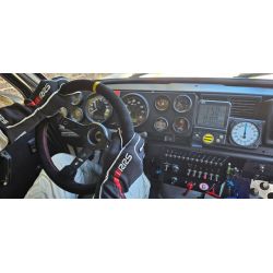 Guantes ignífugos RRS Virage 3 negro con logo rosa FIA 8856-2018