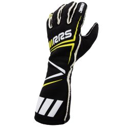 Guantes ignífugos RRS Dynamic 3 negro y amarillo FIA 8856-2018