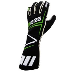 Guantes ignífugos RRS Dynamic 3 negro y verde FIA 8856-2018