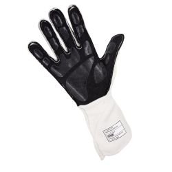 Guantes ignífugos RRS Virage 3 blanco con logo gris FIA 8856-2018