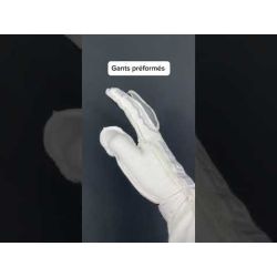 Guantes ignífugos RRS Virage 3 azul con logo blanco FIA 8856-2018