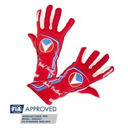 Guantes ignífugos RRS Michel Vaillant rojo FIA 8856-2018
