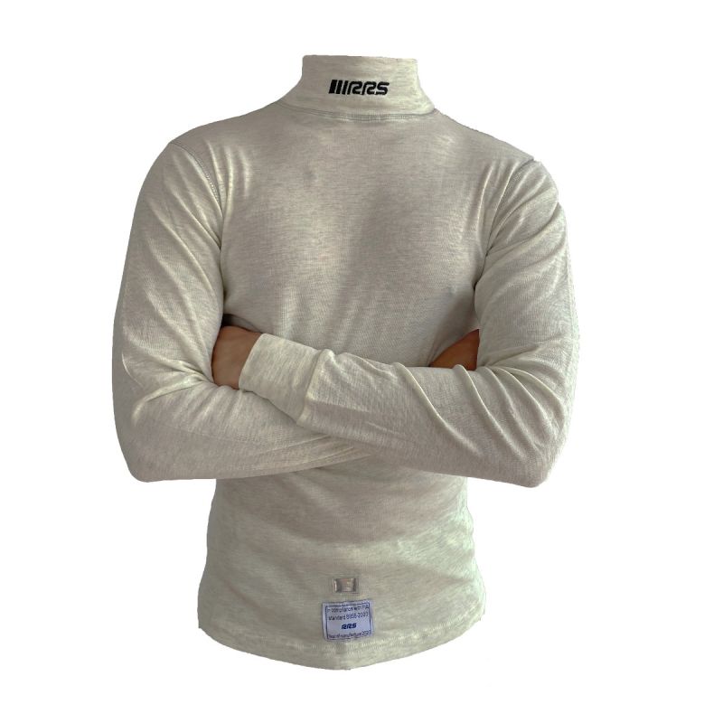 Camiseta ignífuga RRS Flex blanca FIA 8856-2018