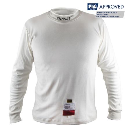 Camiseta ignífuga RRS ONE blanca FIA 8856-2018