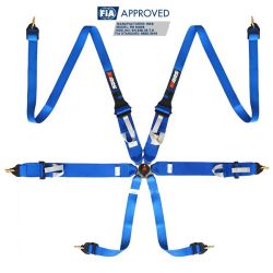 Arnés FIA RRS R6 HANS de 6 puntos azul 2,8 kg FIA 8853-2016