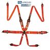 Arnés FIA RRS R6 HANS de 6 puntos naranja 2,8 kg FIA 8853-2016