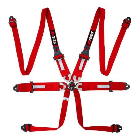 Arnés FIA RRS ONE HANS de 6 puntos rojo FIA 8853-2016