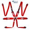 Arnés FIA RRS ONE HANS de 6 puntos rojo FIA 8853-2016