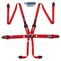 Arnés FIA RRS PRO-H de 6 puntos rojo HANS 2,58 kg FIA 8853-2016