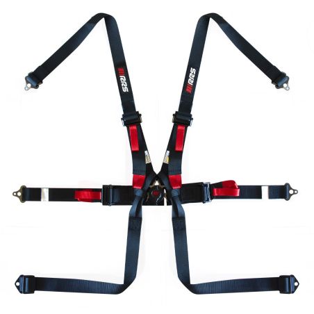 Arnés FIA RRS Monoplaza 2" HANS de 6 puntos negro