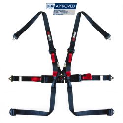 Arnés FIA RRS Monoplaza 2" HANS de 6 puntos negro