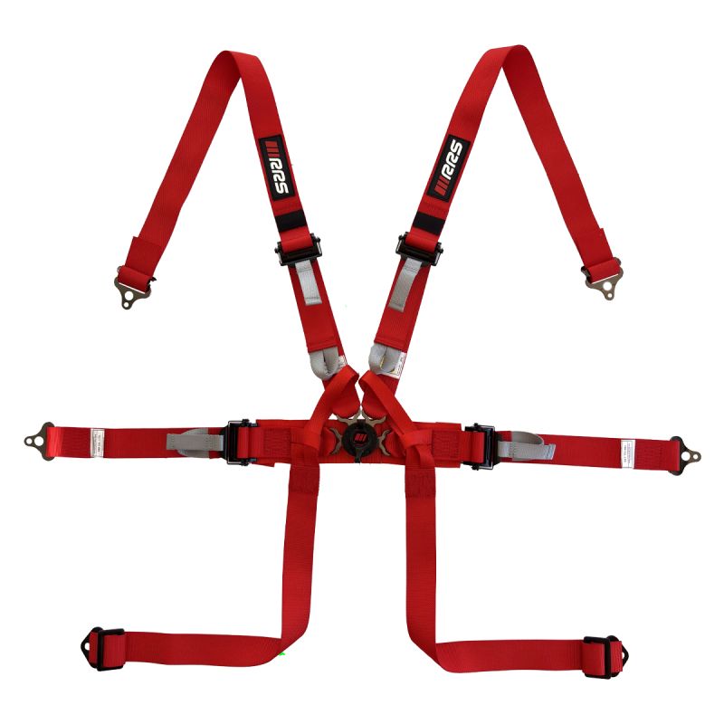 Arnés FIA RRS Monoplaza 2" HANS de 6 puntos rojo