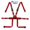 Arnés FIA RRS Monoplaza 2" HANS de 6 puntos rojo